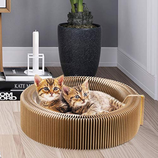 Grinding Claws Cardboard Round Cat Scratcher Pad