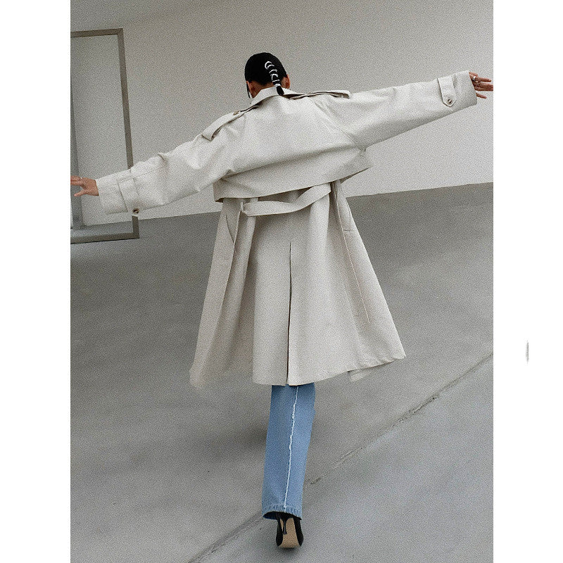 Womens New Style Windbreaker Woolen Outwear Coat