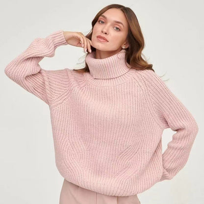 Women Casual Autumn Winter Turtleneck Knitted Sweaters