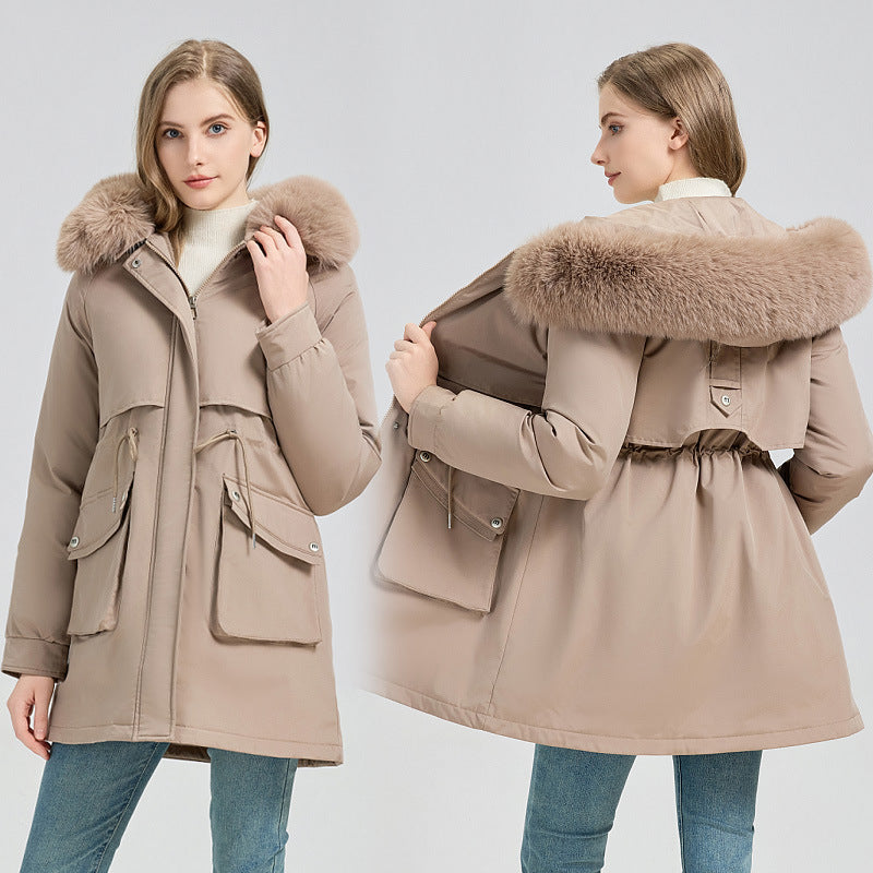 Thick Puffy Hooded Winter Parka Coat For Women
