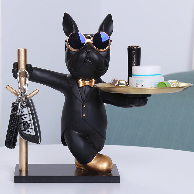 Key Holder Big Mouth Black Dog Sculptures