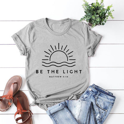 Women Be The Light Jesus Christian Bible Verse T-Shirts