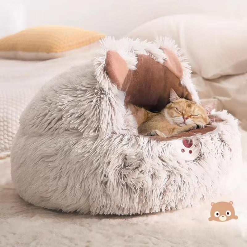 Super Soft Long Round Cat Bed