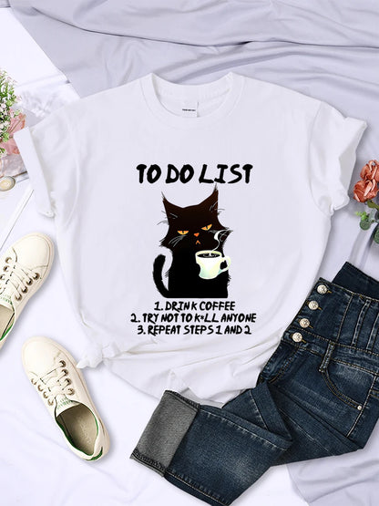 Womens A Cup Of Cat T Shirt