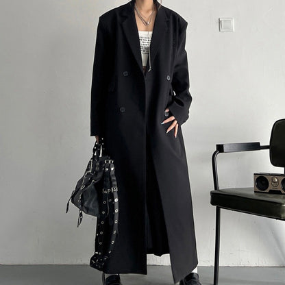 Womens Korean Style Lond Windproof Trench Coat