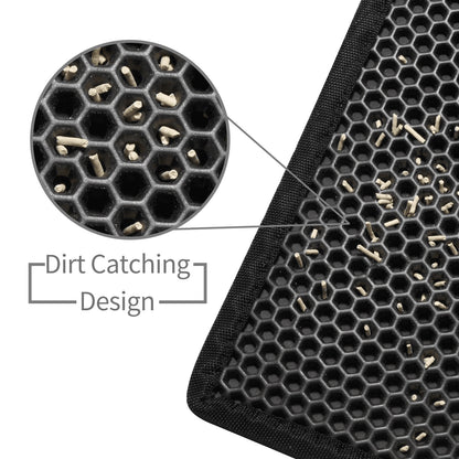 Cats Waterproof Black Double Layer Litter Mat