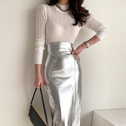 Turtleneck Slim Knitwear Women Sweater