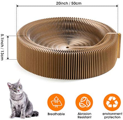Grinding Claws Cardboard Round Cat Scratcher Pad