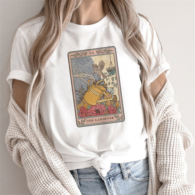Womens Sarcasm Cartoon Cat T-Shirts