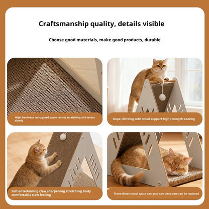 L Shaped Cat Scratcher Climbing Board Toy Pet Furniture Supplies