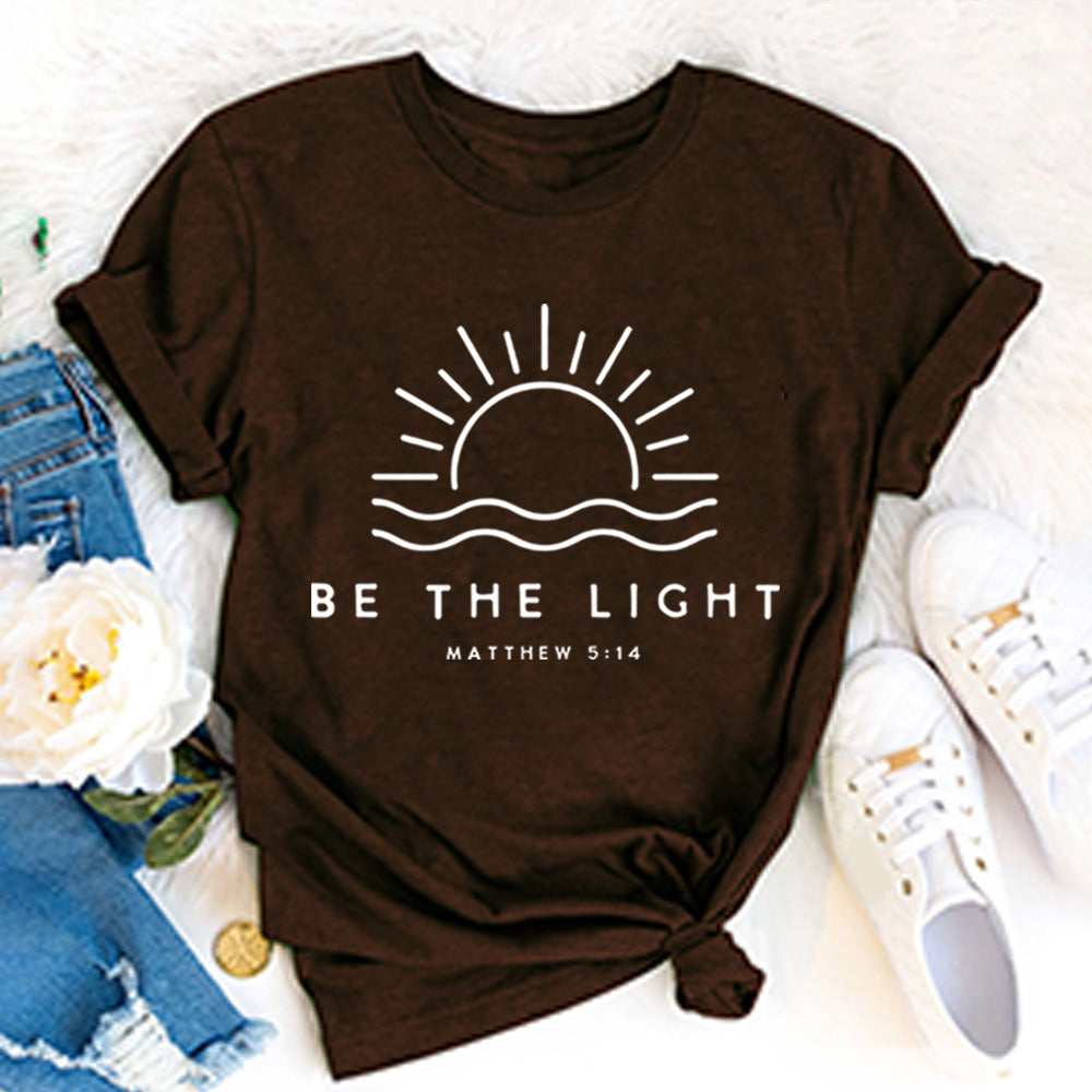 Women Be The Light Jesus Christian Bible Verse T-Shirts
