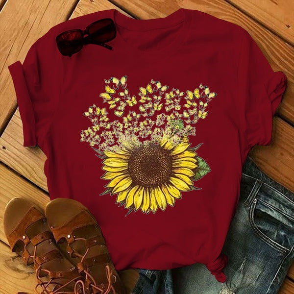 Women Disney Lilo Stitch T-Shirt Cartoon Print Summer Tops