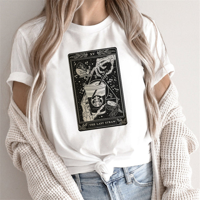 Womens Sarcasm Cartoon Cat T-Shirts