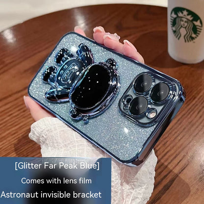 Astronaut Space Fighter Silicone iPhone 14 13 12 Phone Case