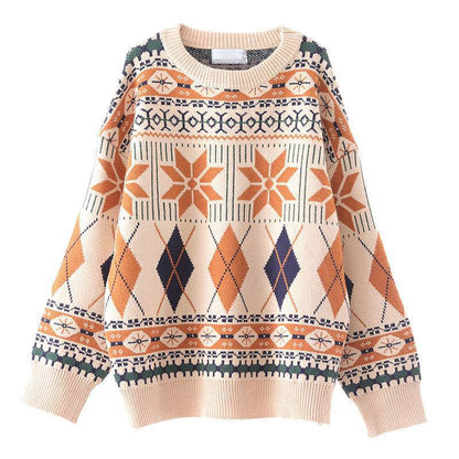 Womens Rustic Vintage Style Wool Warm Cardigan Sweater