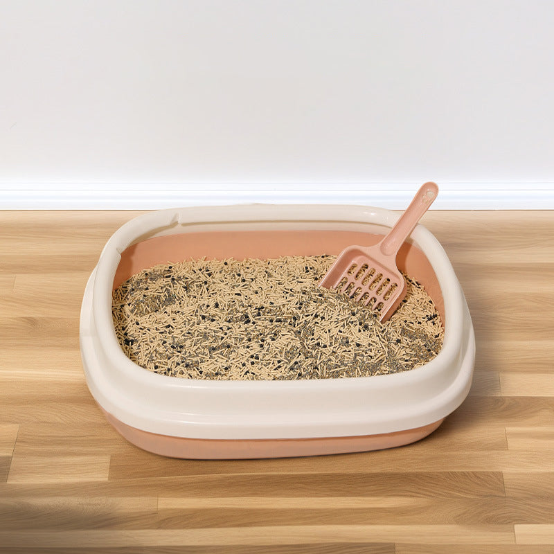 Anti Splash Cat Toilet Bedpan Plastic Litter Box