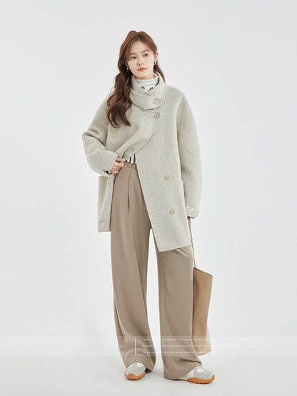 Lady In Luxury Woolen Reversible Coat