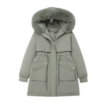 Thick Puffy Hooded Winter Parka Coat For Women