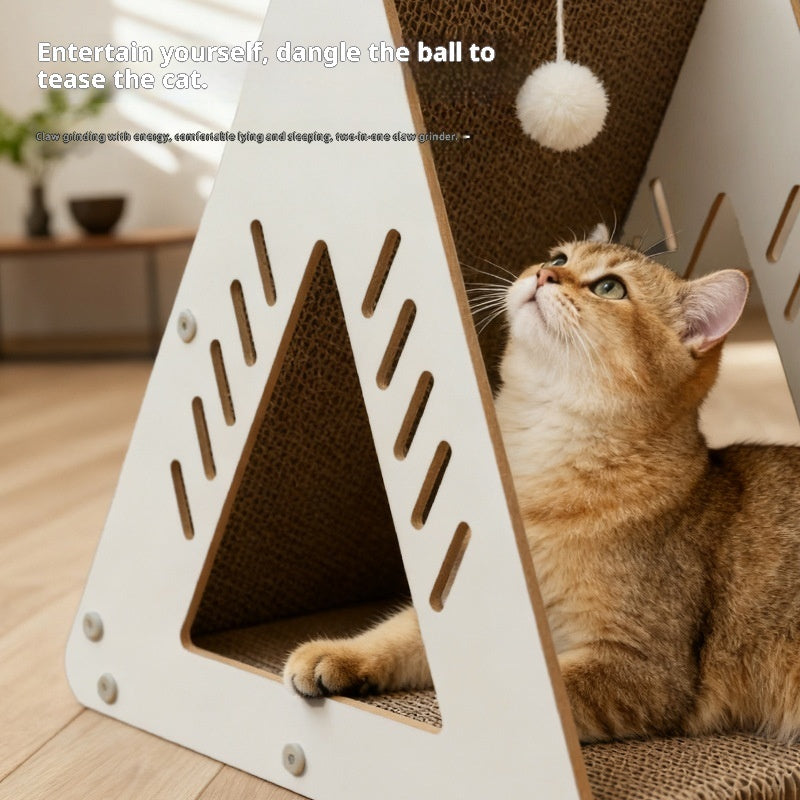L Shaped Cat Scratcher Climbing Board Toy Pet Furniture Supplies