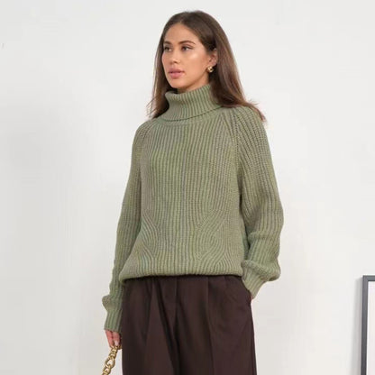 Women Casual Autumn Winter Turtleneck Knitted Sweaters