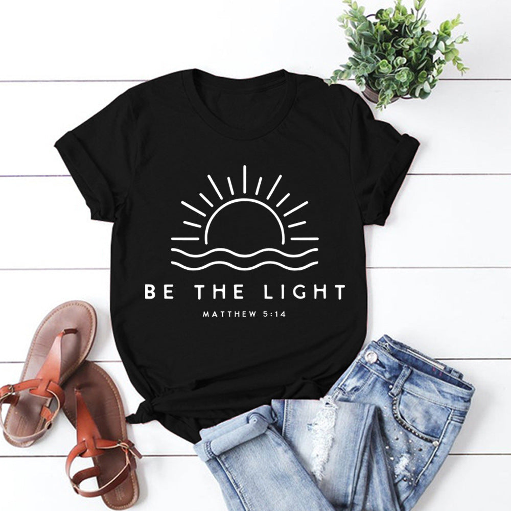 Women Be The Light Jesus Christian Bible Verse T-Shirts