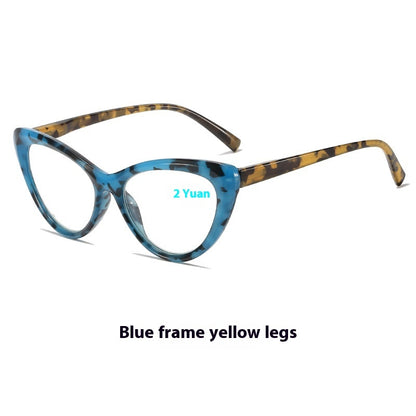 Womens Transparent Lens Cat Eye Reading Glasses
