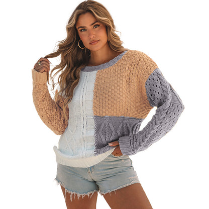 Womens Nordic Style Crew Neck Sweater