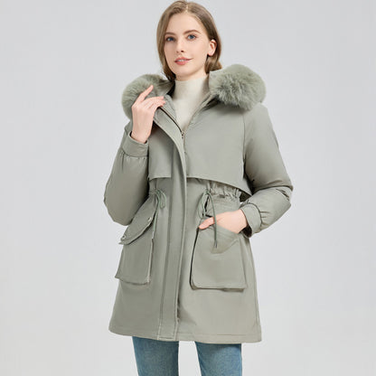 Thick Puffy Hooded Winter Parka Coat For Women