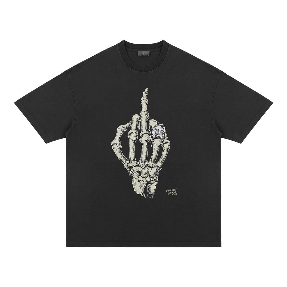 Womens Summer Skeleton Print T Shirts
