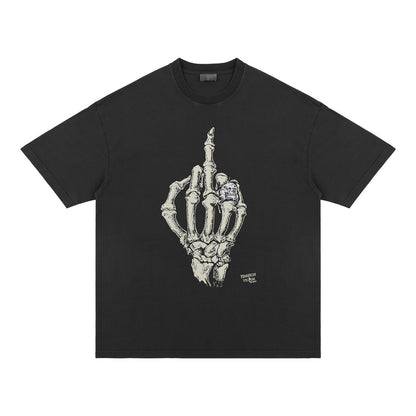 Womens Summer Skeleton Print T Shirts