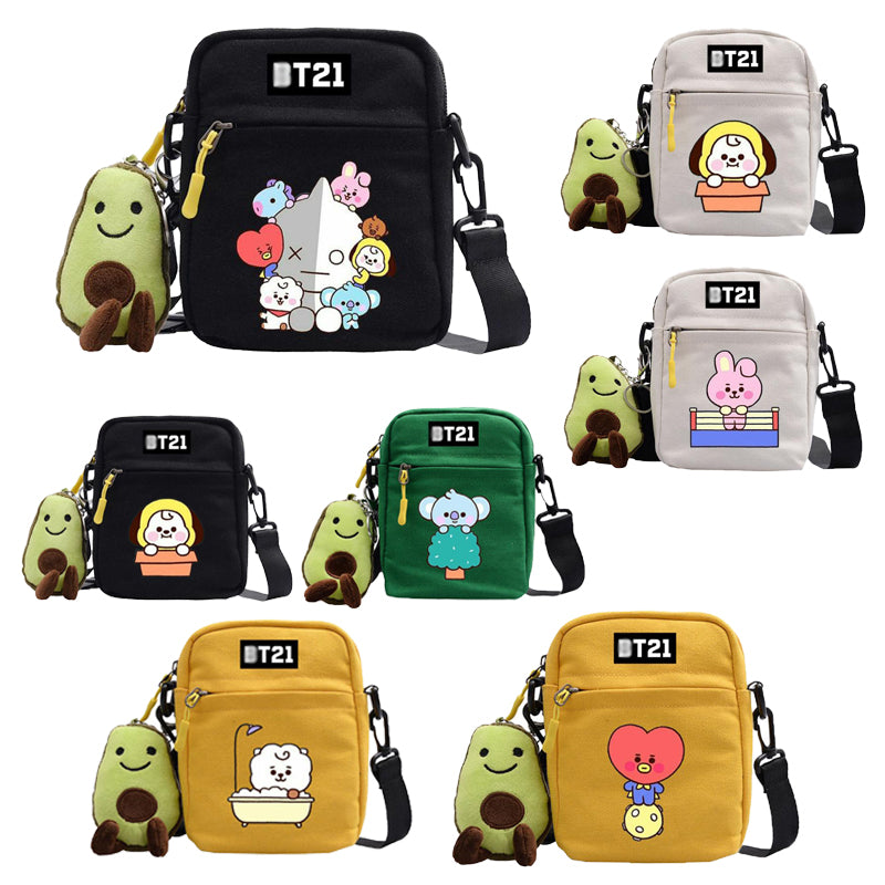 Cartoon Printed Messenger Bag For Outdoor Adventures