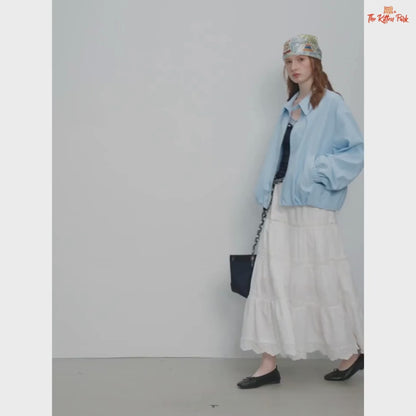 2026 French Barn-Style Short Jacket – Women’s Oversize Workwear Coat