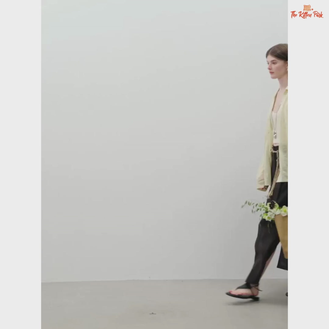 Lyocell Lounge Skirt – Summer 2026, mid-calf A-line with empire waist, lyocell-linen blend in casual style, breathable and lightweight.