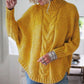 Womens Casual Batwing Sleeve Knitted Sweater