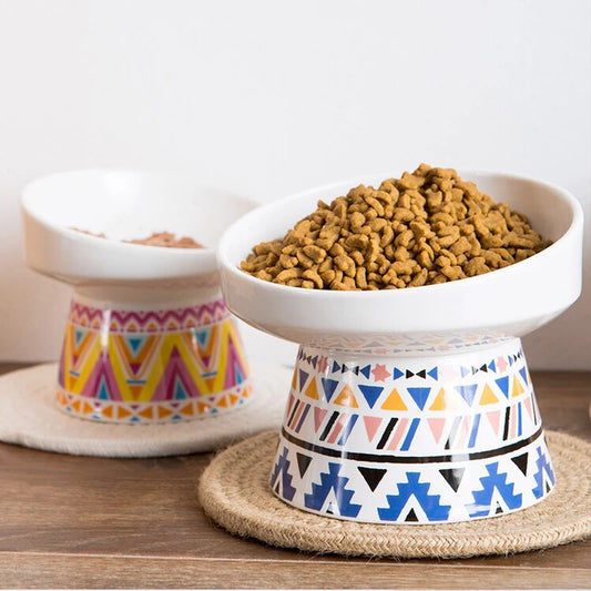 Cat Non-slip Ceramic Bowl Feeder Pet Supplies