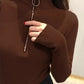 Womens Knitted Zipper Neck Sweaters