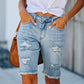 New Knee Length Summer Women Denim Jean Shorts