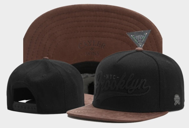 Elegant BROOKLYN Barber Shop Theme Black Unisex Snapback Hat