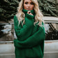 Womens Loose Fit Turtleneck Warm Sweater