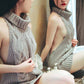 Women Sleeveless Turtleneck Knitted Elegant Long Sweaters