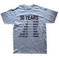Timeline Of 50 Years Cool Graphic Unisex T-Shirts