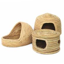 Natural Production Straw Detachable Parts Cat Bed House