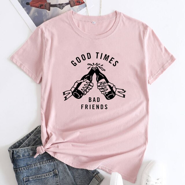 Women's Bad Friends Drink Time T Shirts