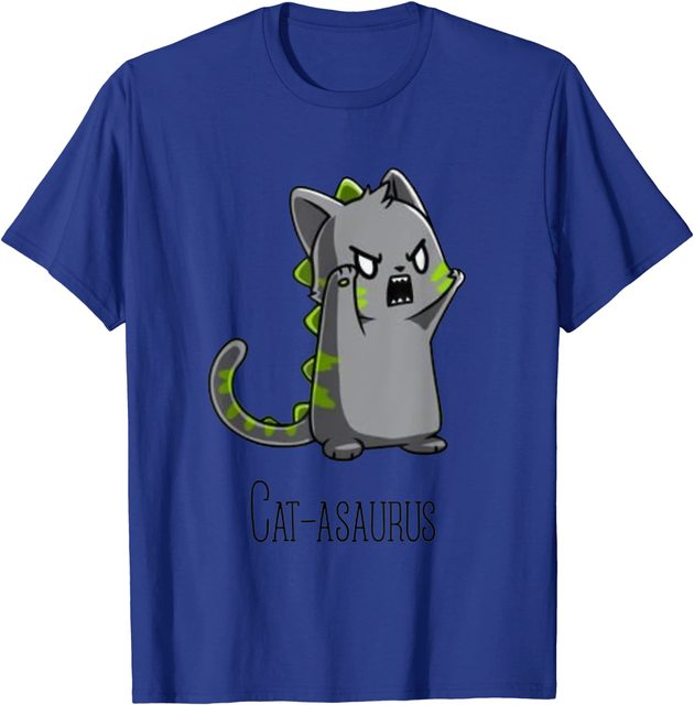 T-Rex Dino Cat Themed Casual Women T Shirts