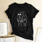 Women's Drawing Cats Graphic T Shirts