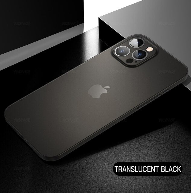 0.3mm Ultra Thin Matte Translucent Case For iPhone 14 13 12