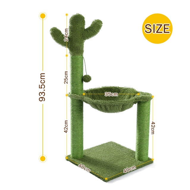 Adorable Cactus Cat Toy with Multiple Levels