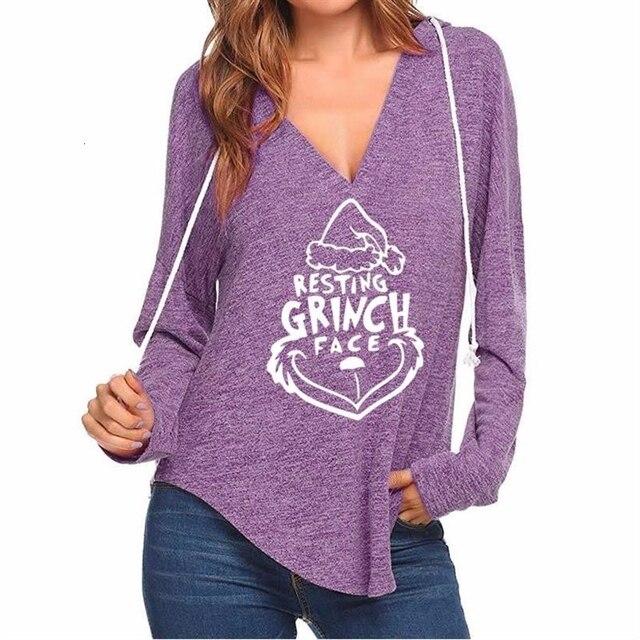 Women's Resting Grinch Face Basic T Shirts