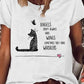 The Fundamental Triad of Life Funny Black Cat Summer Women T-Shirts