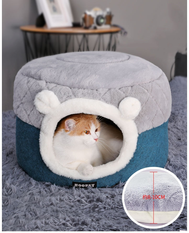 Cats Warm Soft Plush Bed House